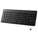 バッファロー ワイヤレス 無線 コンパクト キーボード 薄型 持ち運び テンキーレス メンブレン USB レシーバー付属 ブラック BSKBW145BK