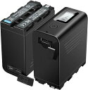 KUNLUN np-f970 バッテリー 2個セット 8800mAh LCD残量表示f970 NP-F980/NP-F970/F330/F530/F550/F5...