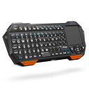 Fosmon ミニワイヤレスBluetoothキーボードコントローラー タッチパッド搭載 マウス一体型(QWERTYキーパッド) 携帯式軽量小型 Apple iOS/Android/Windows 対応 スマホ、タブレット、PS3/PS4、ラップトッ