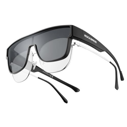 ROCKBROS オーバーサングラス サングラス 眼鏡の上から 偏光 UV400 紫外線カット CE