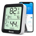 Govee 温湿度計 温度計 湿度計 Bluetooth デジタル スマホで温度湿度管理 温度 湿度 高精度 コンパクト 大画面 グラフ記録 アラーム 異常通知 最高最低温湿度 乾燥対策 加湿対策 温室 地下室 室