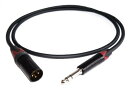 MOGAMI【2534 黒】XLRキャノン(オス)-TRSフォン 1.5m / NEUTRIK NC3MXXB&NP3XBAG / ブッシング赤