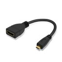chenyang マイクロHDMIオス→HDMIメス4Kケーブルアダプター HDTVカメラ用 10cm