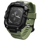 ULTIMAL コンパチブル Apple Watch バンド 44mm アップルウォッチバンド ケース TPU一体型アップルウォッチカバー 全面保護 メンズ 耐衝撃 脱着簡単 滑り止め 耐久性 落下・キズ防止 贈り物 iWatch4/5/