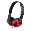 ソニー ヘッドホン MDR-ZX310 : 密閉型 折りたたみ式 レッド MDR-ZX310 R