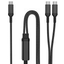 USB Type C ケーブル 2-in-1(急速充電 100W PD対応 高速データ転送 )USB C to USB C ケーブル iPhone 16 / 15 GalaxyS22 / S21 MacBook Air/Pro iPad/Google Pixel 6/Pixel 5 他対応 (1.5m ブラック)