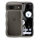 GUAGUA Google Pixel 8A ケース クリア ウェーブ ピクセル 8a ソフト TPU うねうね 透明黒 ケース マツと感 人気 韓国 耐衝撃 超軽量 薄型 おしゃれ 黄ばみなし アクスタが入る スマホケース pixel8a ワ