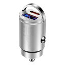 車 充電器 シガーソケット USB-C 急速充電器 Type-C 2ポート 30W PD&QC3.0対応/USB-C&USB-A/超小型/12V-24V Hoo...