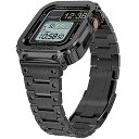 【2022改良モデル】 コンパチブル for Apple Watch バンド ステンレス ケースバンド 一体型 44mm Series 6/SE/5/4に対応 ...