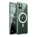 【米軍規格・Magsafe対応】Gtsoho iPhone 11 用 ケース マグネット搭載 ワイヤレス充電 透明 耐衝撃 マット 全面保護 黄ばみなし ストラ...