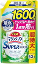 バスマジックリン 大容量 詰め替え SUPER泡洗浄 洗浄はもちろん、菌由来の汚れも防ぐ! aTA ma Mole ポケットティッシュ グリーンハーブの香り グリーンハーブ 1600ml