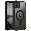 BENTOBEN iPhone 11 ケース MagSafe対応 ワイヤレス充電 マット感 半透明 指紋防止 ストラップホール付き メタル レンズ保護 耐衝撃 iPhone11ケース カバー ブラック
