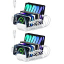 USB充電ステーション 8ポート 65W 【4*PD&4*USB A】 2個セット 卓上スタンド 複数 スマホスタンド 8台同時充電 PSE認証済 複数台対応 ...