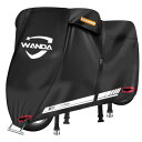 WANDA バイクカバー【420D厚手・全天候型・防水】破れにくい/耐熱/溶けない/UVカット/色褪せない/超撥水 【50cc-1800cc対応】風飛び防止/広...