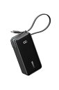 Anker Power Bank (10000mAh, Fusion, Built-In USB-C ケーブル) (10000mAh 30W出力モバイルバッテリー搭載 30W出力USB充電器) / LEDディスプレイ搭載/USB-Cケーブル一体型/コンセント一体型/折りたたみ式プラグ 1台