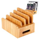 Cannelle 竹製 充電スタンド 卓上ホルダー Usb モバイル機器をスッキリ収納 iPhone/iPad/Galaxy/Android各種適合 (ノーマル新ver)