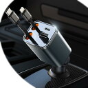 【ミニ 巻き取り式】4in1 車 充電器 シガーソケット 4台同時充電 カーチャージャー 巻き取り式充電ケーブル 2本 87W急速充電 車載充電器 対応iPho...