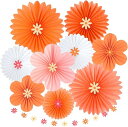 SKTMH 誕生日 飾りセット 9点セット ペーパーファン ペーパーガーランド 北欧風 雰囲気作り 扇子の組み合わせ 折り紙 インテリア 告白 応援 記念日 結婚式 誕生日 お祝い 装飾 記念撮影 写真