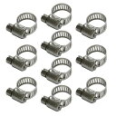ヤマカル ホースバンド ステンレスバンド ホースクランプ SUS304ステンレス製 調整可能 強力固定 10個入り 6mm-12mm