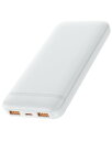 モバイルバッテリー リン酸鉄 10000mAh 急速充電 PD20W リン酸鉄バッテリー 薄型 Type-C×1 USB-A×2 PSE認証済 高い安全性 長寿命 機内持ち込み可能(ホワイト)
