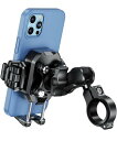 Kaedear(カエディア) バイク スマホホルダー 携帯ホルダー バイク用スマホホルダー 振動吸収 エアーマウント 一体型, コンパクト サイドボタン干渉調整...