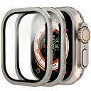 Suoman for Apple Watch Ultra 2/Ultra保護フィルム(2枚)アップルウォッチ49mmフィルムfor iWatch Ultra 2/Ultra ガラスフィルム 擦れ防止 耐沖撃 防指紋の9H高硬度アルミフレームの強化フィルム-高精細 チタ