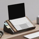 FENGE ノートパソコンスタンド pcスタンド タブレットスタンド ノートパソコン台 17インチまで対応可能 アルミ製 木製 人間工学斜め30° 滑り止め付き ブラウンG03A1064D(2)