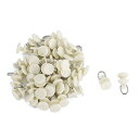 uxcell カーテンランナー レール キャリアスライド 10mm プラスチック 白い 40個入り