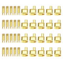 uxcell ジッパー修理キット #3 リテーナーボックス 挿入ピン 金属 ラッチスライダー バッグ コートのオープンエンドジッパー交換用 ゴールドトーン 20...