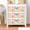VaryPaper 壁紙 壁紙シール 花柄 リメイクシート ピンクな花々 インテリアシール 植物 はがせる カッティングシート 44.5CM×2M のり付き 防水 油汚れ防止 おしゃれ リビング リフォーム 補修 DIY
