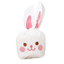 moin moin ギフトバッグ 袋 うさぎ ビニール ギフト ショップ 袋 10×17cm 50枚入 笑顔 (ピンク | ニコッ SSサイズ) 20042gb14