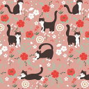 VEELIKE 壁紙 ピンク かわいい猫 壁紙シール リメイクシート カッティングシート ピンク ふすまに貼れる 剥がせる壁紙 貼るだけかべかみ のりつき壁紙 クロス 襖張り替え自分で簡単 防水 耐