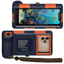 潜水用ケース iphone 水中撮影 ケース 防水ケース スマホ用 水中撮影・写真 IPX8標準防水レベル 水深さ15mで潜水 水泳 ポーチ お風呂 海水浴 夏フェス 温泉 お釣り ストラップ付き (オレンジ)