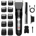 バリカン【2025新登場 USB充電式】ヘアカッター メンズ 電動ばりかん 散髪用 自動研磨 プロ仕様 0.8-26mm対応 LEDディスプレイ 2段階モード 全身防水 家庭用 業務用 子供用 セルフカット 低騒音(2)