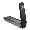 MSI AX1800 WiFi USB アダプター 無線LAN 子機 GUAX18 デュアルバンド1201Mbps(5GHz) +574 Mbps(2.4GHz) 外部アンテナ/USB3.2 Gen1接続 802.11ac対応 MU-MMO/OFDMA機能搭載 メーカー保証3年
