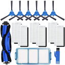 EATBALE Eufy RoboVac用11S 12 15C 15T 25C 30 30C 35C ロボット掃除機交換部品キット スペアパーツ、アクセサリー ローラーブラシ1個、サイドブラシ6個、HEPAフィルター6個、プライマリーフィルター1個 (1