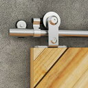 AIPCHYB 6.6FT/201CM バーンドア ハードウェアキット レールキット barn door スライド 片引き戸 シングル 金具 レール ローラーハンガー ステンレス鋼 T型 滑車 吊車 上吊り 室内ドア 木製ドア用 横