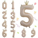 MAEXUS バルーン 数字 誕生日 風船 バースデー 飾り 40インチ 大きい ナンバー 5 の誕生日バルーン バースデーバルーン 王冠付き バースデー パーティー デコレーション セット 結婚式 パーテ