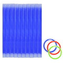 FAMULIA 光る棒 腕輪 ケミカルライト ブレスレット 青 単色 100本 (blue, 100本) 大容量 お祭り 縁日 イベント パーティーグッズ 景品 使い捨て ブルー