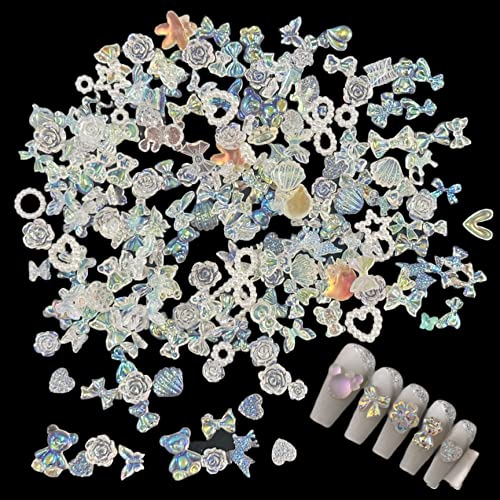 ネイルパーツ リボン 花 クマ クリア オーロラ ネイル ストーン 3D 立体 ネイル パール ハート 大きめ 可愛い ネイルアート デコパーツ ジュエリーパーツ レジン封入 ハンドメイド 約100個入 ネイルパーツ リボン 花 クマ クリア オーロラ ネイル ストーン 3D 立体 ネイル パール ハート 大きめ 可愛い ネイルアート デコパーツ ジュエリーパーツ レジン封入 ハンドメイド 約100個入