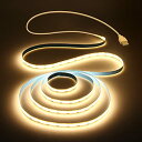 ALITOVE COB テープライトUSB ledテープ 5V 1M 320Leds 3000K電球色 フレキシブル 高密度 LEDテープライトCRI85+ F...