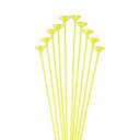 SWEET PARTY【標準サイズバルーン用 スティック 細 50本】風船 プラスチック棒 誕生日やイベントの飾り付けに! (イエロー)