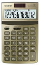 カシオ 電卓 ジャストタイプ 12桁 ゴールド JF-Z200GD-N