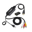 J-Wonlyus HDMI to RCA変換ケーブル HDMI to AVコンバータデジタル 3RCA/AV 変換ケーブル TV/HDTV/Xbox/PC/DVD/Blu-ray Player/PAL/NTSCテレビ コンポジットケーブル