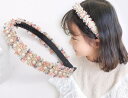 BIANHUAN パール キッズ カチューシャ 子供 女の子 ヘアアクセサリー アクセサリー ヘアアクセ 髪飾り お洒落 可愛い フォーマル 発表会 入学式 卒園式 入園式 卒業式 パーティドレス 結婚式(4)