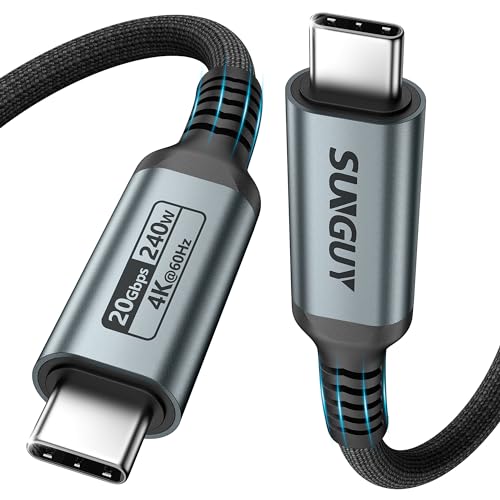 SUNGUY 240W USB C to C ֥ 0.5M PDĶ®ťC ֥ 20Gbps®ǡž 4K@60H...