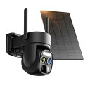 Kurumina 防犯カメラ 屋外 ソーラー 2K解像度 WiFi カメラ 監視カメラ ソーラー ワイヤレス ワイヤレス 屋外 防犯カメラ 動体検知 人体検知 大容量リチウムバッテリー 双眼ズームレンズ 10倍ズー