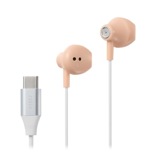 ラディウス radius HP-NEL12C Type-C イヤホン インナーイヤー イヤホン タイプC Android iPad リモコン マイク付き ハンズフリー USB-C HP-NEL12CP (ピンク)