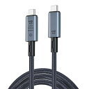 Besince USB4.0 ケーブル USB4 Type-C to Type-C Cable 映像出力 8K@60Hz 40Gbps PD 240W 48V/5A パソコン PC タブレット スマートフォン 高速データ転送 高速充電 1m (ブラック)