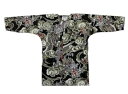 【お祭り用品・衣装】 鯉口シャツ (S-3L) B606 黒地に雲龍 L